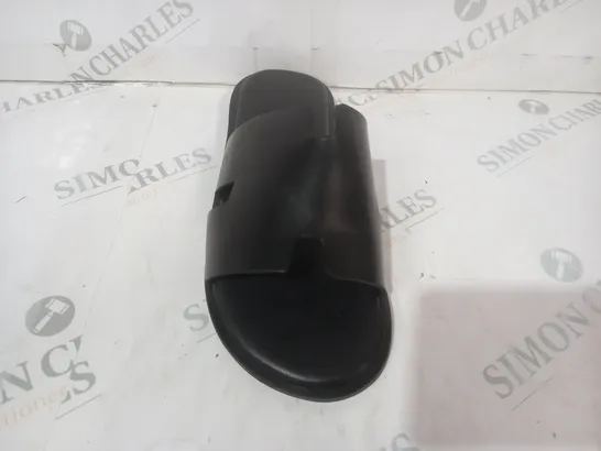 BOXED PAIR OF DESIGNER OPEN TOE FLAT SLIDERS IN BLACK SIZE UNSPECIFIED