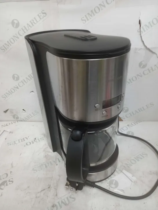 BOXED COOKWORKS STAINLESS STEEL FILTER COFFEE MAKER WITH TIMER