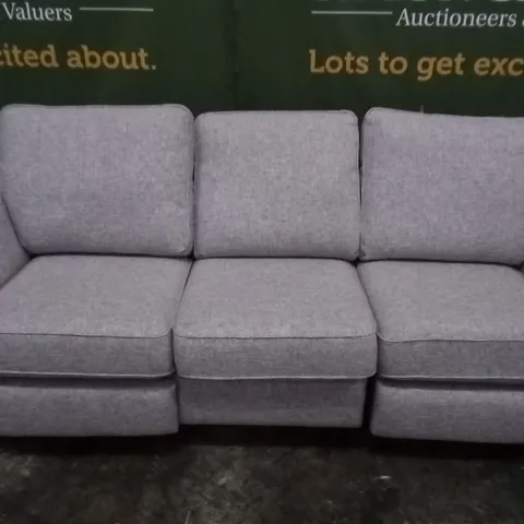 DESIGNER G PLAN MADE GREY FABRIC ELECTRIC RECLINING 3 SEATER SOFA