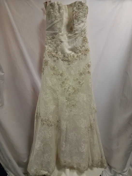 BERKETEX BRIDE SASHA PEREZ WEDDING DRESS, IVORY - SIZE 12