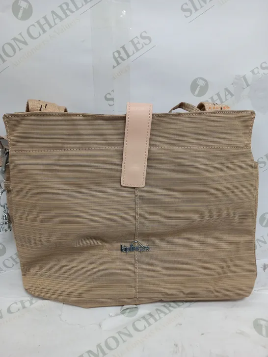 KIPLING BRUSHED BEIGE HAND BAG