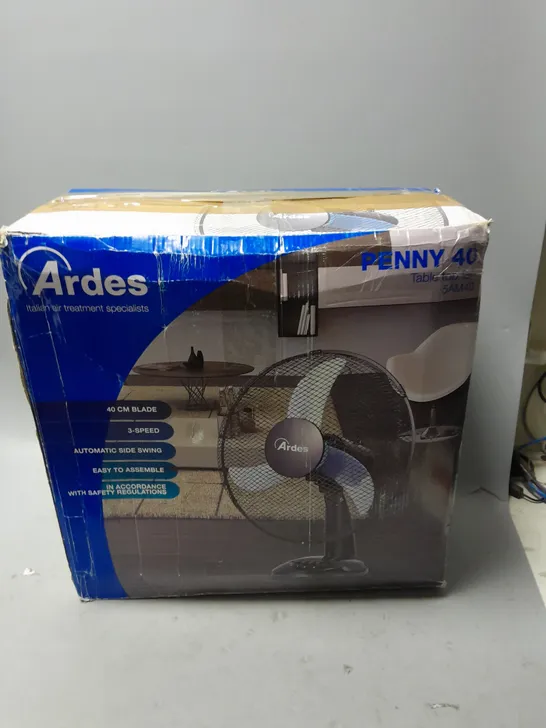 BOXED ARDES PENNY 40 TABLE TOP FAN