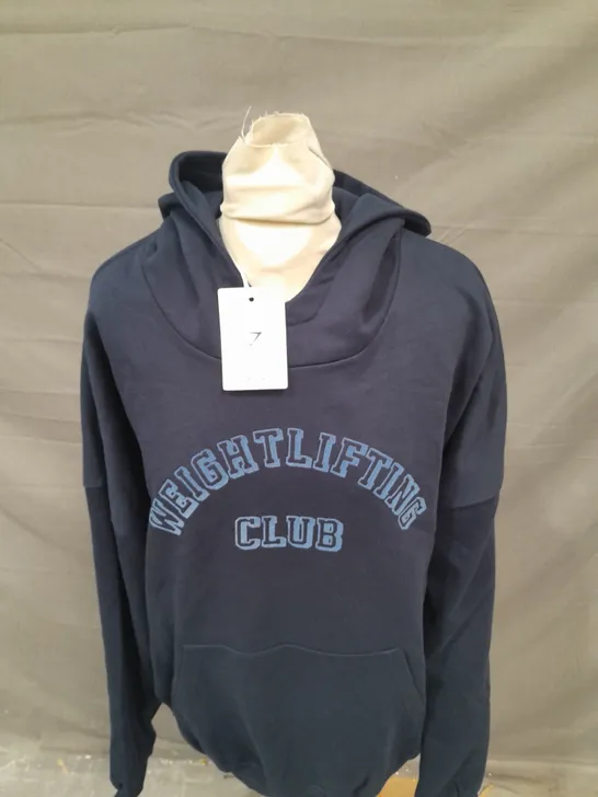 GYMSHARK WEIGHTLIFTING CLUB NAVY HOODY SIZE XXL