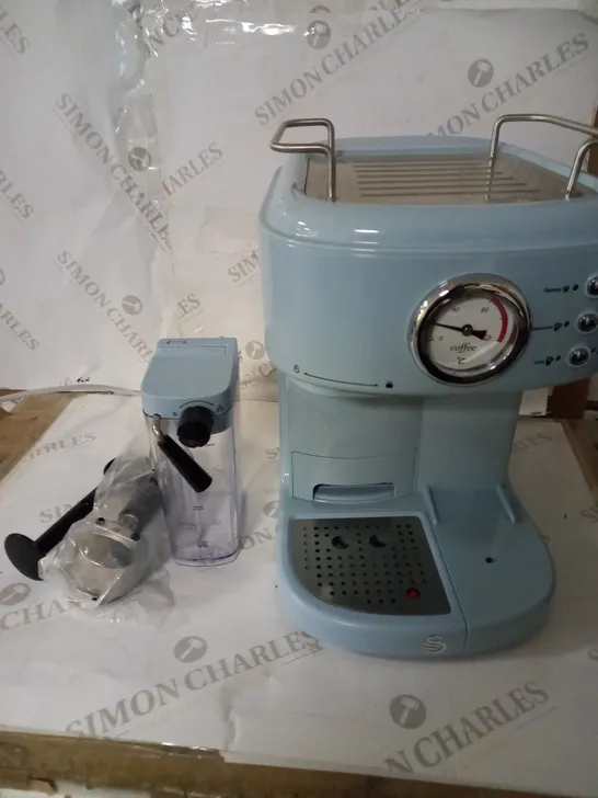 SWAN RETRO BLUE ESPRESSO COFFEE MACHINE