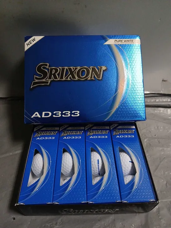 BOXED SRIXON AD333 PURE WHOTE GOLF BALL SET