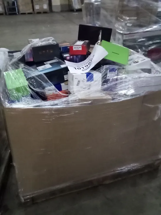 PALLET OF APPROXIMATELY 188 ASSORTED HIGH VALUE ELECTRICAL ITEMS TO INCLUDE LED LIGHTING , COMPUTER MOUSES , GAMING HEADSETS , ETC 