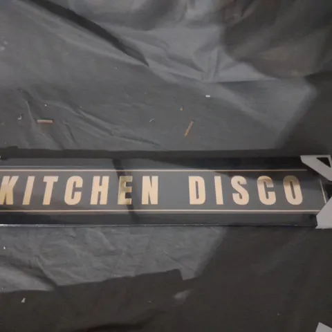 BLACK AND GOLD KITCHEN DISCO FRAMED WALL ART 