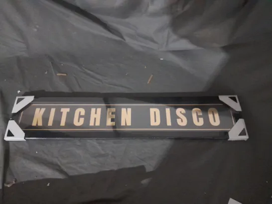 BLACK AND GOLD KITCHEN DISCO FRAMED WALL ART 