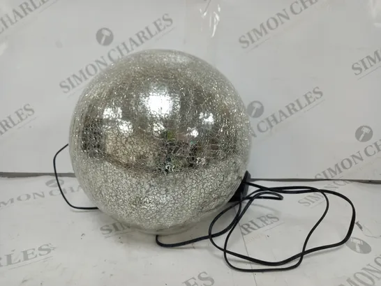 MR CHRISTMAS 8" GLASS CRACKLE SPHERE WITH ROTATING LIGHT