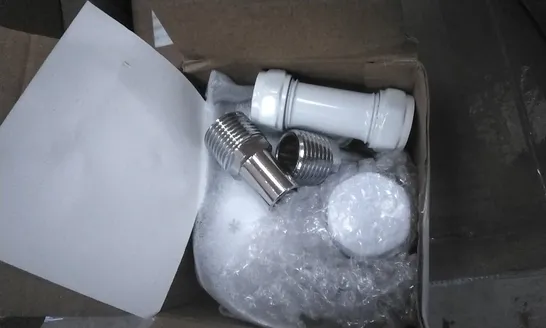 BOXED WHITE THERMOSTATIC STRAIGHT RADIATOR VALVES 