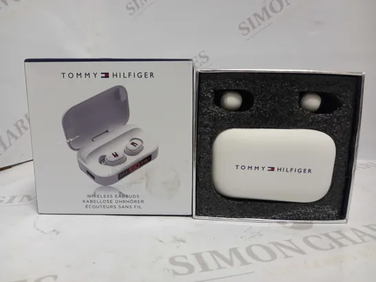 TOMMY HILFIGER WHITE WIRELESS EARBUDS  RRP £90