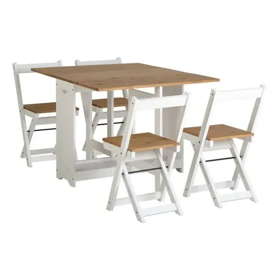 BOXED SANTOS BUTTERFLY DINING SET IN WHITE , 2 BOXES 