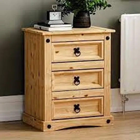 BOXED HAROLD 3 DRAWER BEDSIDE TABLE (1 BOX)