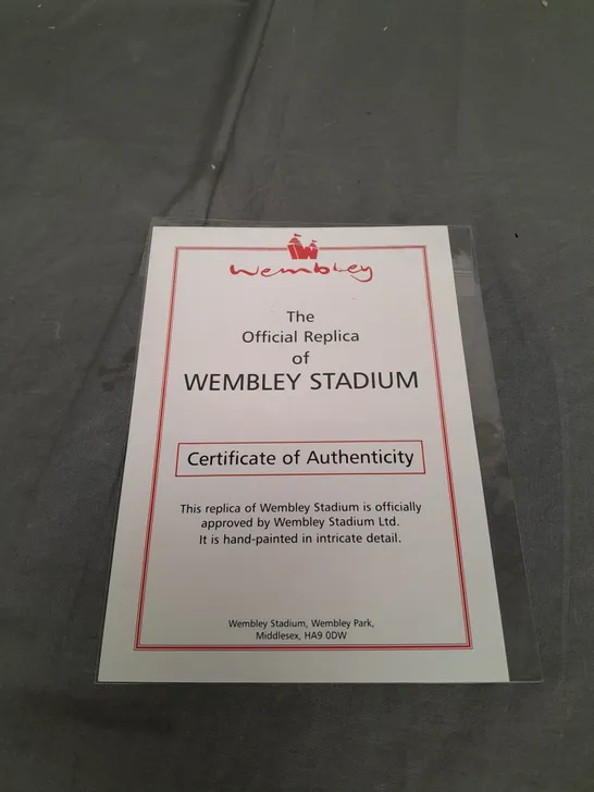 THE OFFICIAL REPLICA OF WEMBLEY STADIUM