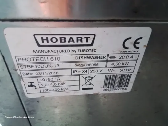 HOBART PROTECH 610 FREESTANDING DISHWASHER 