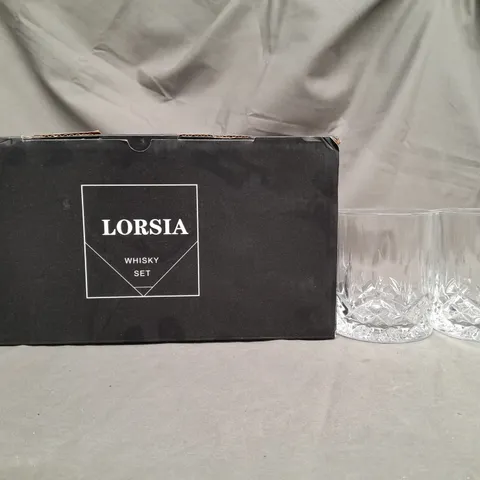 BOXED LORSIA WHISKY SET 