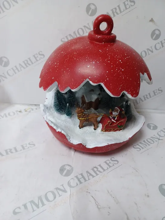 SANTAS EXPRESS PRE-LIT SPHERE WITH CHRISTMAS CHARACTER SCENE