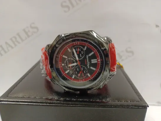  LIMITED EDITION SWAN & EDGAR HAND ASSEMBLED EXUBERANT AUTOMATIC RED WATCH RRP £175