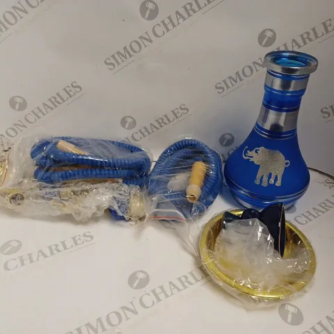 BOXED DESIGNER SHISHA PIPE IN BLUE 