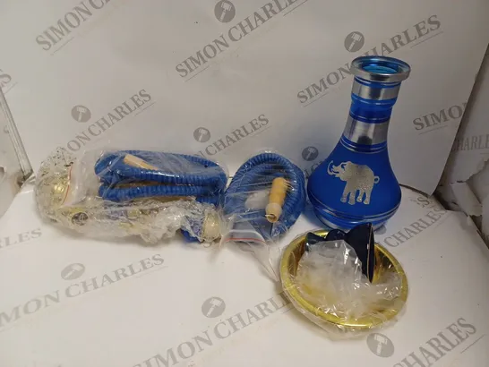 BOXED DESIGNER SHISHA PIPE IN BLUE 