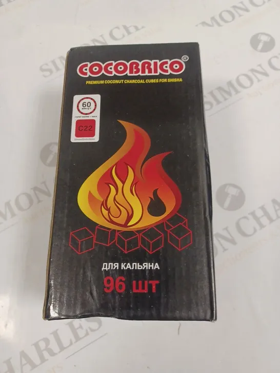 BOX OF COCONUT CHARCOAL CUBES FOR SHISHA