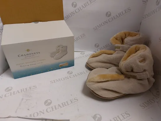 CHAMPNEYS LUXURY MASSAGE SLIPPERS 