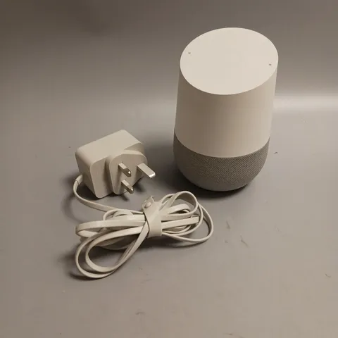 BOXED GOOGLE HOME SMART SPEAKER IN GREY AND WHITE