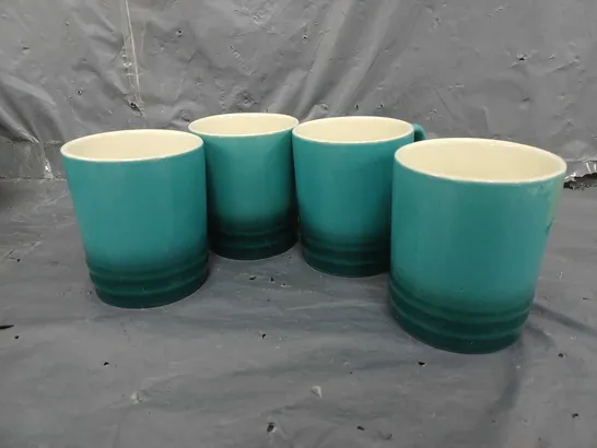 COOKS PROFESSIONAL COFFEE CUPS MUGS SET OF 4 CUPS STONEWARE 350ML - COLLECTION ONLY