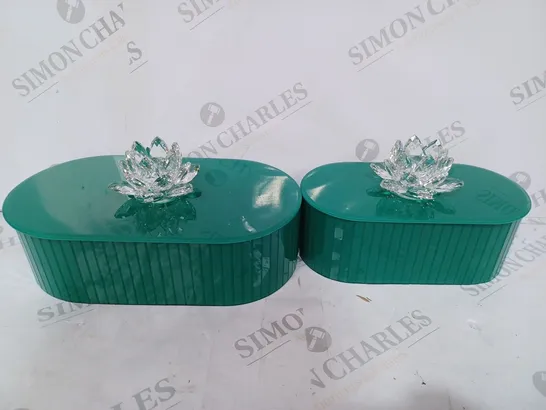 JM BY JULIEN MACONDALD SET OF 2 LOZENGE TRINKET BOXES