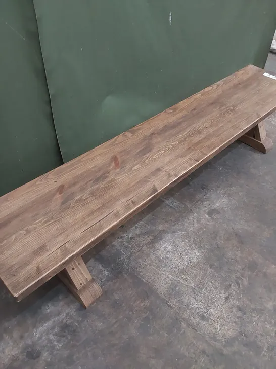 DESIGNER LARGE WOODEN DINING BENCH 