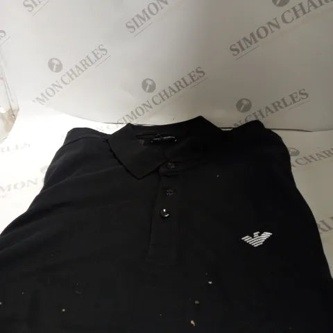 EMPORIO ARMANI BLACK POLO SHIRT SIZE M 