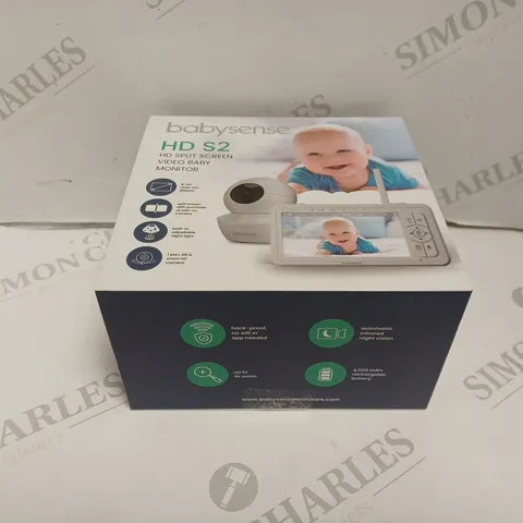 BOXED AND SEALED BABYSENSE HD S2 SPLIT SCREEN VIDEO BABY MONITOR. 