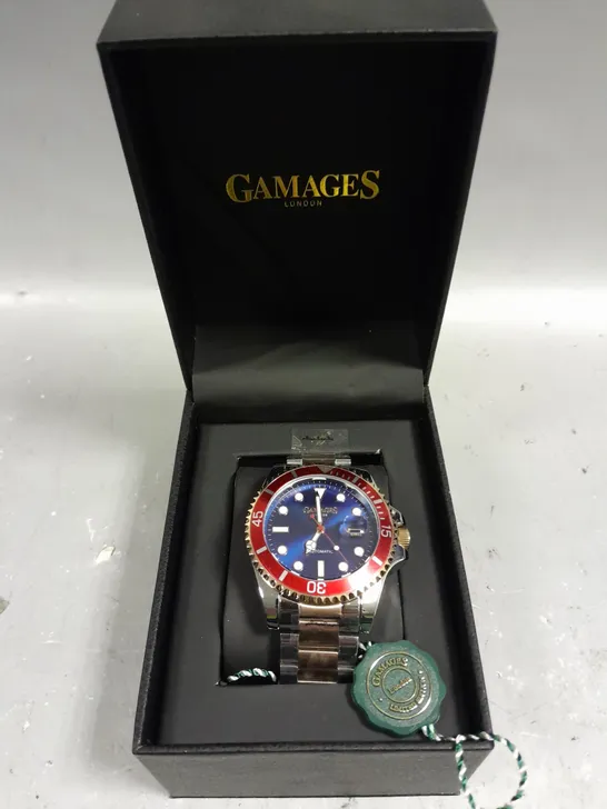 GAMAGES SPORTS ELEMENT TWO TONE WATCH 