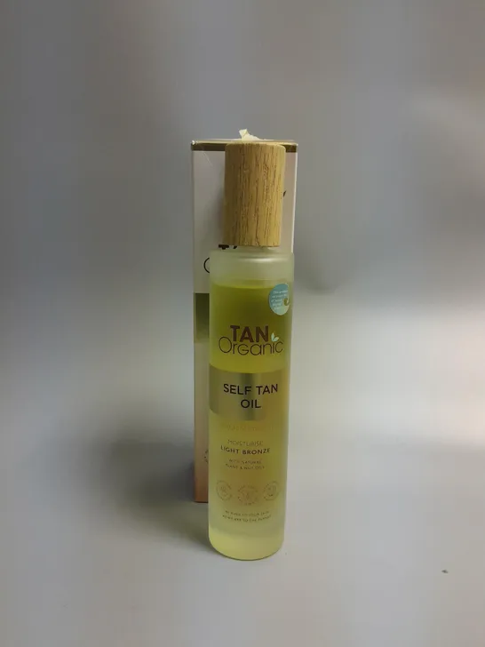 BOXED TAN ORGANIC SELF TAN OIL 100ML - LIGHT BRONZE