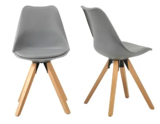 PAIR OF BRAND NEW BOXED BOJAN GREY BUCKET CHAIRS