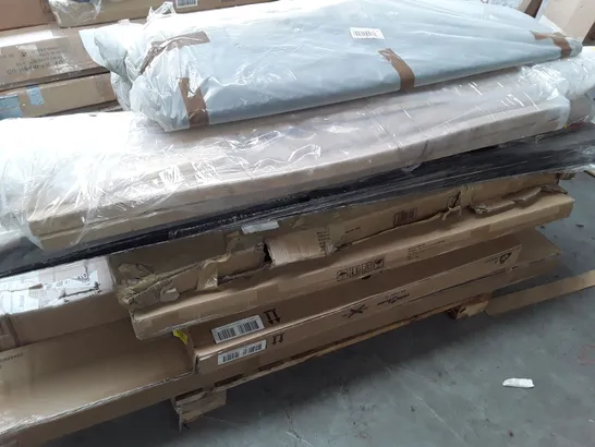 PALLET OF ASSORTED FLAT PACK BED PARTS 