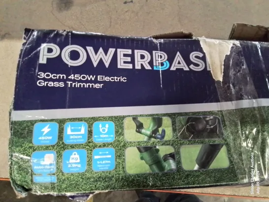 BOXED POWERBASE 30CM 450W ELECTRIC GRASS STRIMMER 10M CABLE LENGTH 