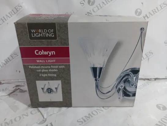 BOXED WORLD OF LIGHTING COLWYN POLISHED CHROME 2 LIGHT FITTING