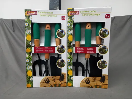 BOXED LIFETIME GARDEN 3 PIECE GARDENING TOOLSET (SET OF 2)