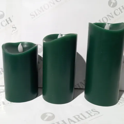 BOXED HOME REFLECTIONS SET OF 3 LED PILLAR CANDLES