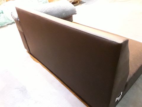 BROWN FAUX LEATHER CHAISE SECTION