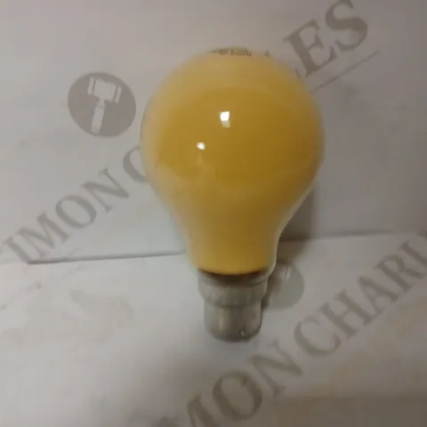 LOT OF 10 BRAND NEW LAMP GLS AMBER BC 25W GLAZED BULBS