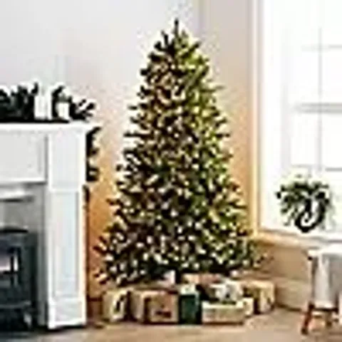 SANTA'S BEST CARLISLE PRE-LIT CHRISTMAS TREE WITH STORAGE BAG & REMOTE CONTROL