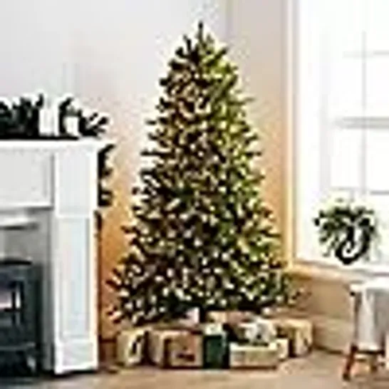 SANTA'S BEST CARLISLE PRE-LIT CHRISTMAS TREE WITH STORAGE BAG & REMOTE CONTROL