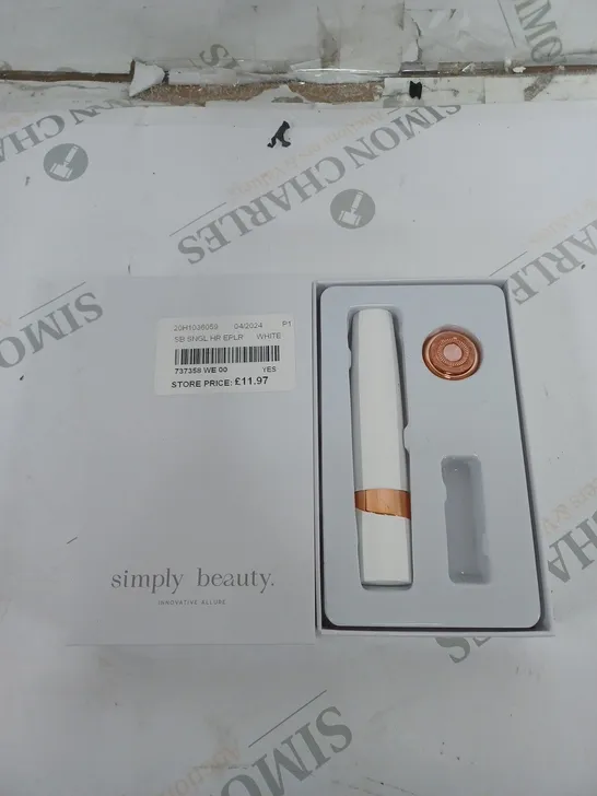 SIMPLY BEAUTY SINGLE HAIR EPILATOR - WHITE