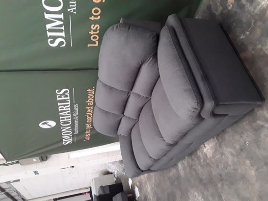 DESIGNER ROCHESTER CHARCOAL GREY FABRIC 3 SEATER SOFA