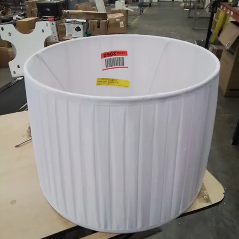 POLYESTER EMPIRE PLEATED LAMP SHADE IN WHITE HEIGHT 26.3CM × WIDTH 40CM