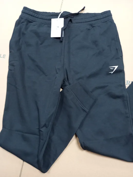 GYMSHARK BLACK CREST JOGGERS - L