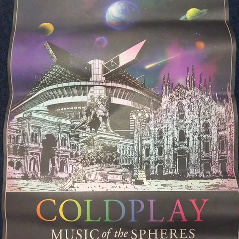 COLDPLAY MUSIC OF THE SPHERES NUMBERED GIG POSTER #990/1100