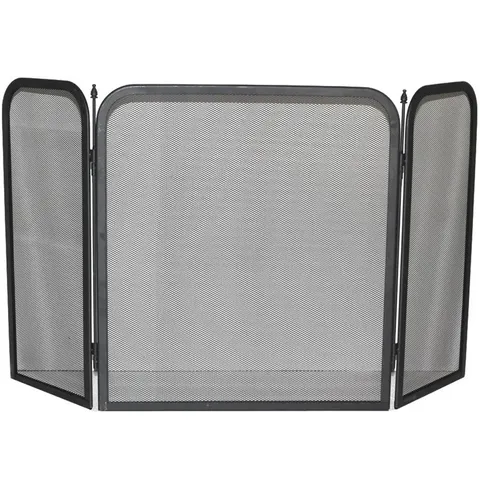 BOXED 3 PANEL STEEL FIREPLACE SCREEN (1 BOX)